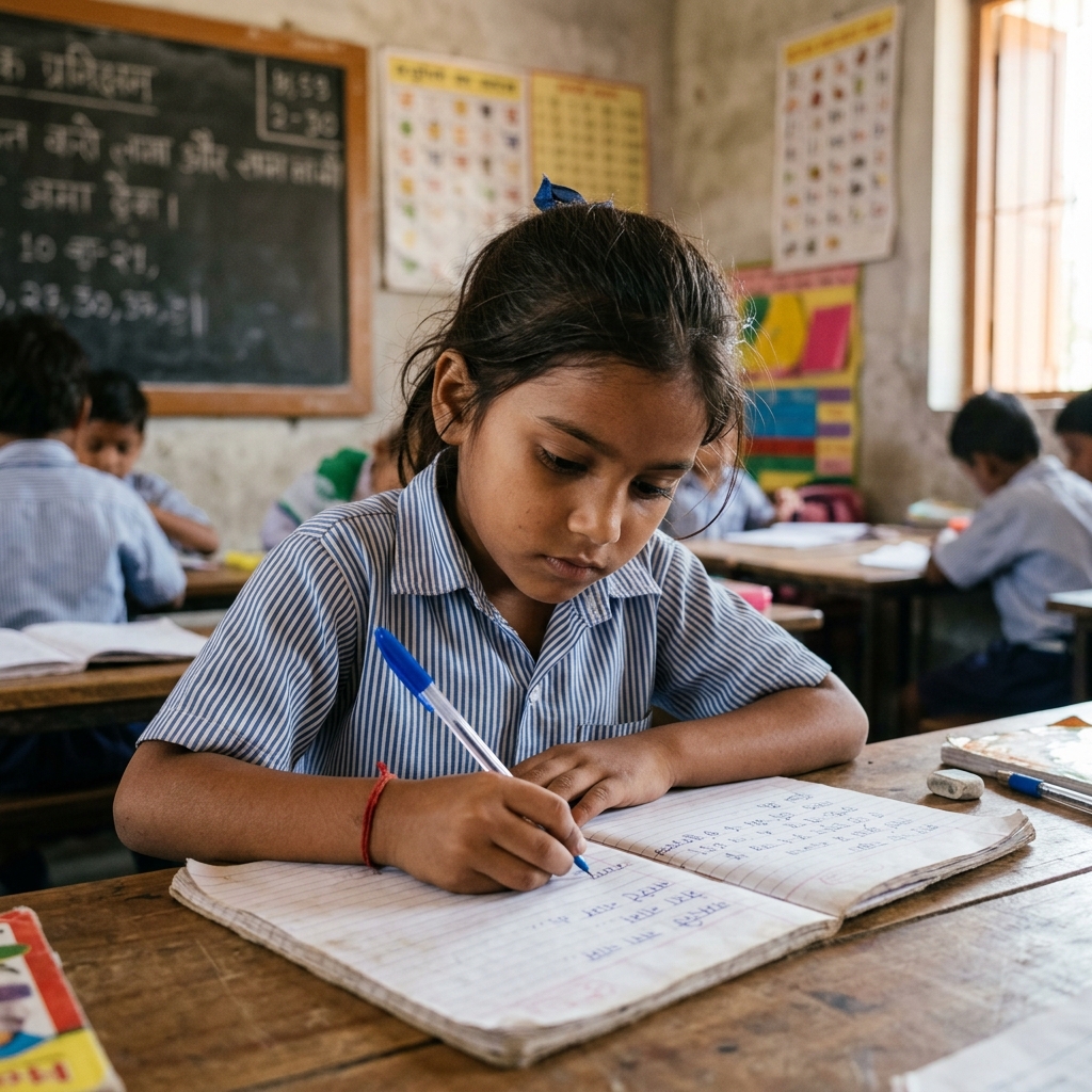 Child writing